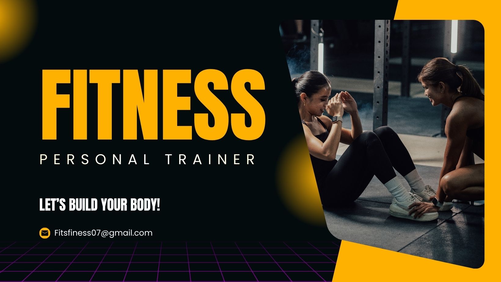 Female fitness personal trainer helping a client with workout exercises in gym